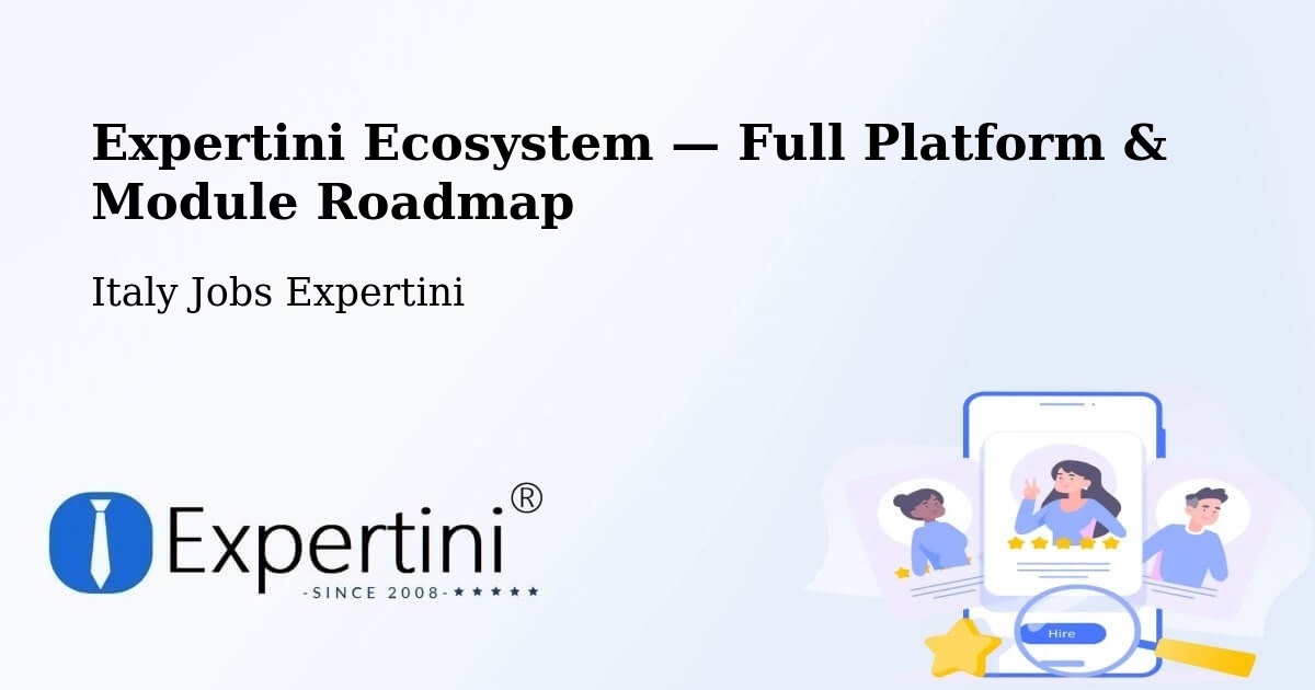 Expertini Ecosystem — Full Platform & Module Roadmap – Boves